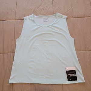 PUMA SOFT SPORTS MUSCLE TANK TOP IN FAIR AQUA